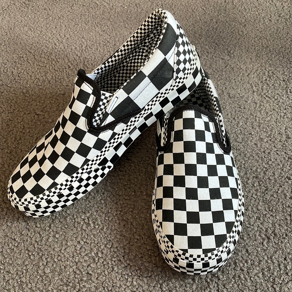 VANS ALL OVER CHECKERBOARD SLIP ON SHOES